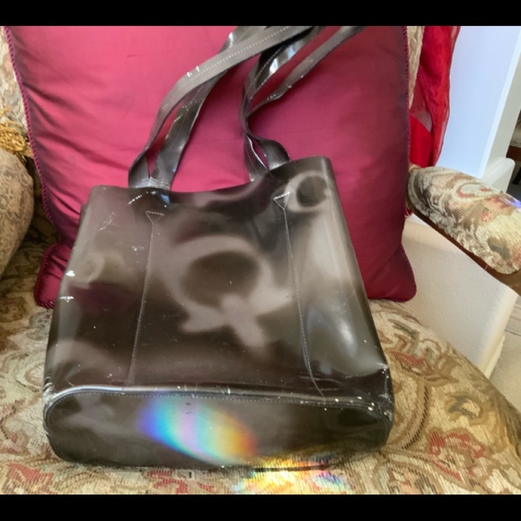 Auth. Vintage Brown Ferragamo Tote w Gancini Patterns - Picture 7 of 7